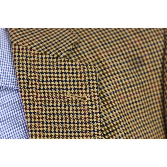 Brooks Brothers Madison Brown/Black/Tan Gingham Check Wool Sportcoat Blazer 42L - Picture 5 of 9
